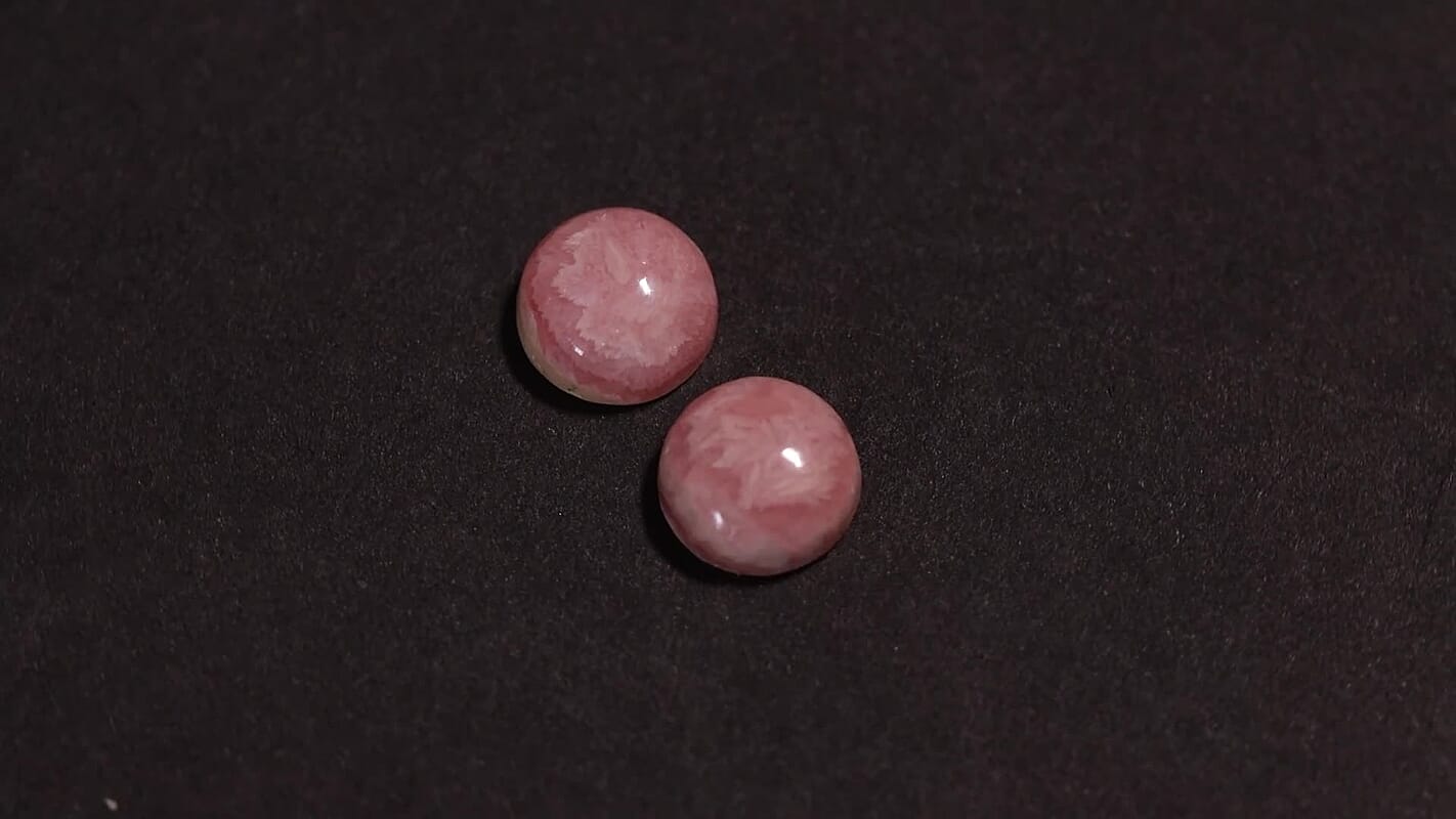 Rhodochrosite Set of 2 (Rnd 7 mm) 3.16 ctw