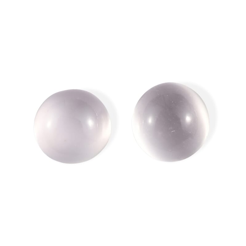 White Moonstone Set of 2 (Rnd 5 mm) 1.01 ctw