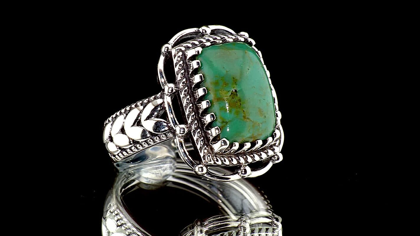 D''Joy Artisan Crafted Premium Tahoe Nevada Turquoise 4.00 ctw Ring in Sterling Silver (Size 7.0)