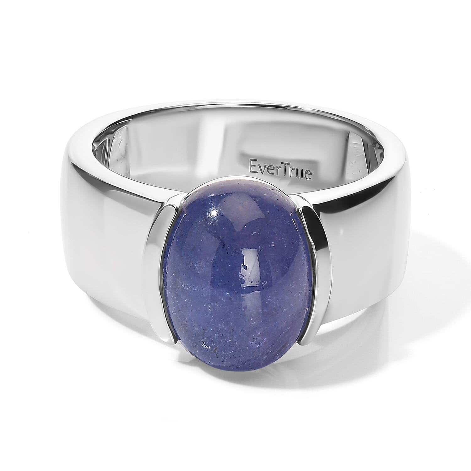 EverTrue Tanzanite 5.00 ctw Solitaire Ring in Platinum Bond (Size 10.0)
