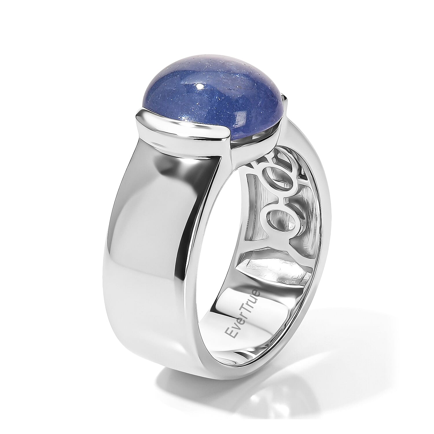 EverTrue Tanzanite 5.00 ctw Solitaire Ring in Platinum Bond (Size 5.0)