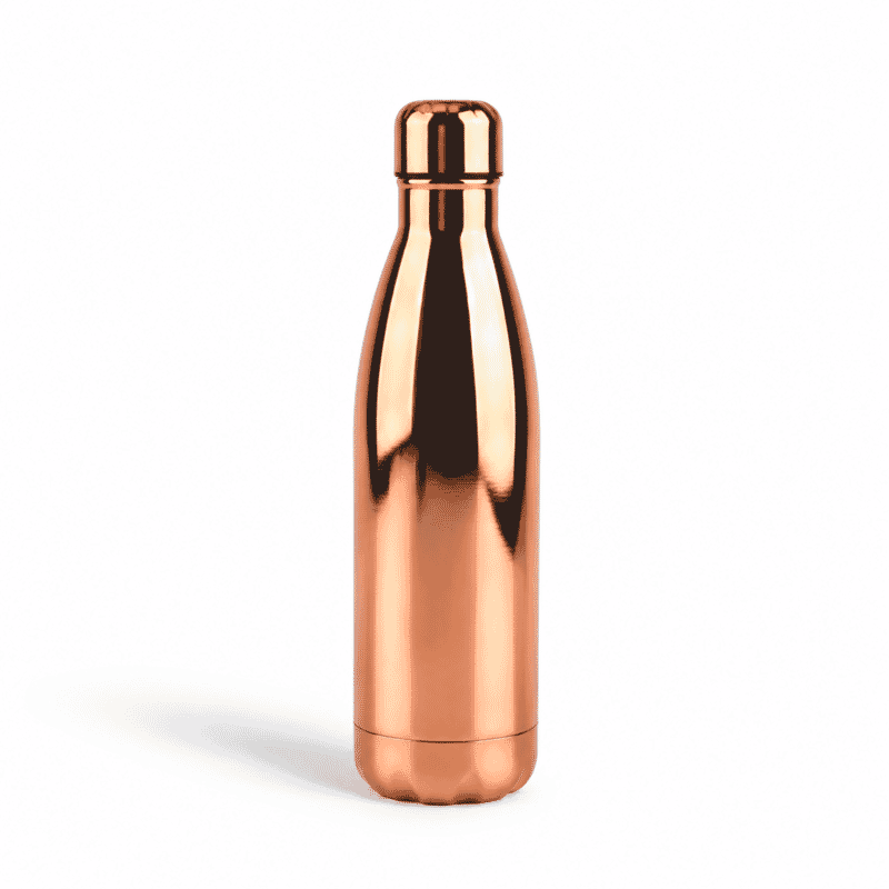 Livmore Rose Gold Double Wall Stainless Steel Gradient Electroplated Water Bottle