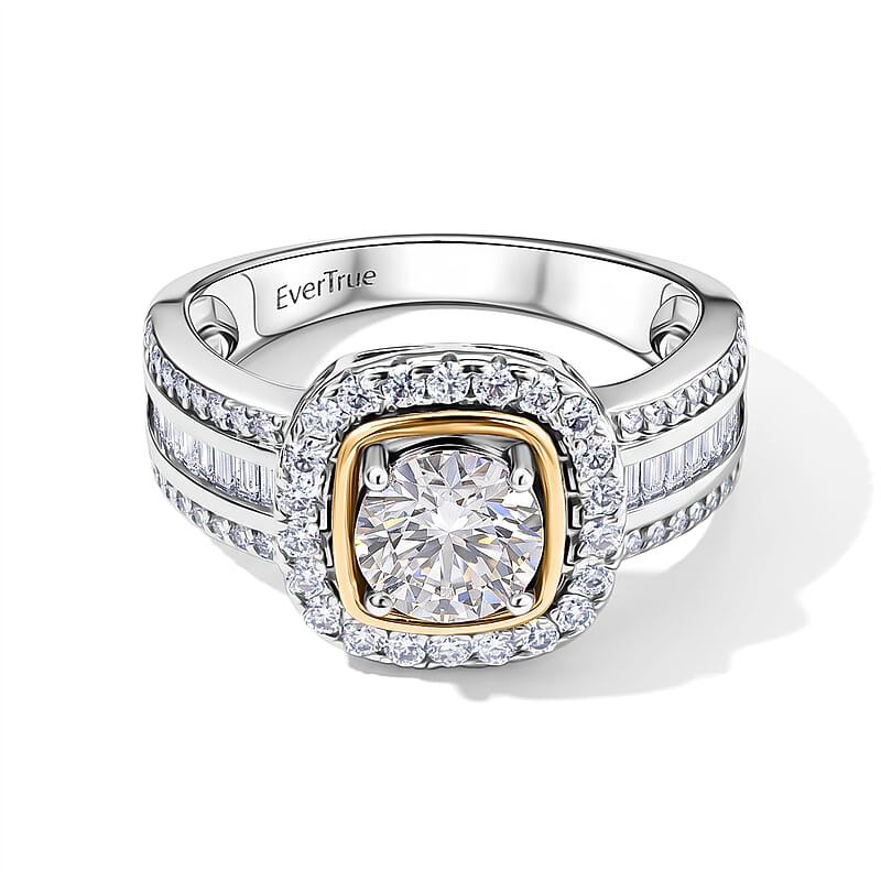 EverTrue Moissanite 1.75 ctw Ring in Platinum Bond (Size 5.0)