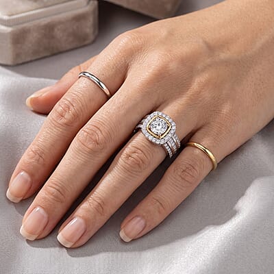 EverTrue Moissanite 1.75 ctw Ring in Platinum Bond (Size 5.0)
