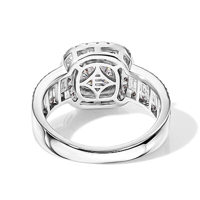 EverTrue Moissanite 1.75 ctw Ring in Platinum Bond (Size 5.0)