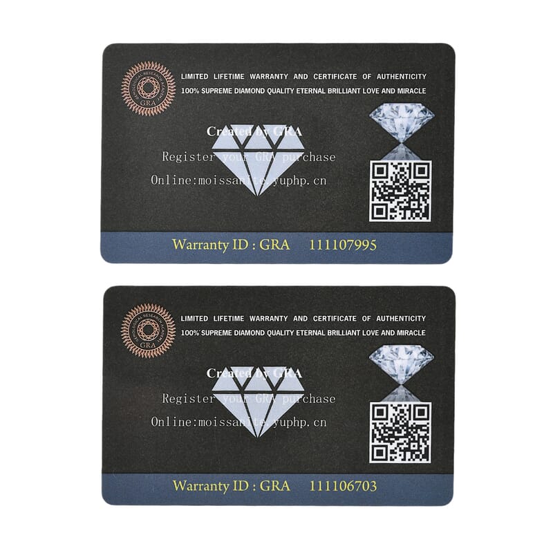D'Joy Moissanite 1.50 ctw Solitaire Stud Earrings in Platinum Over Sterling Silver