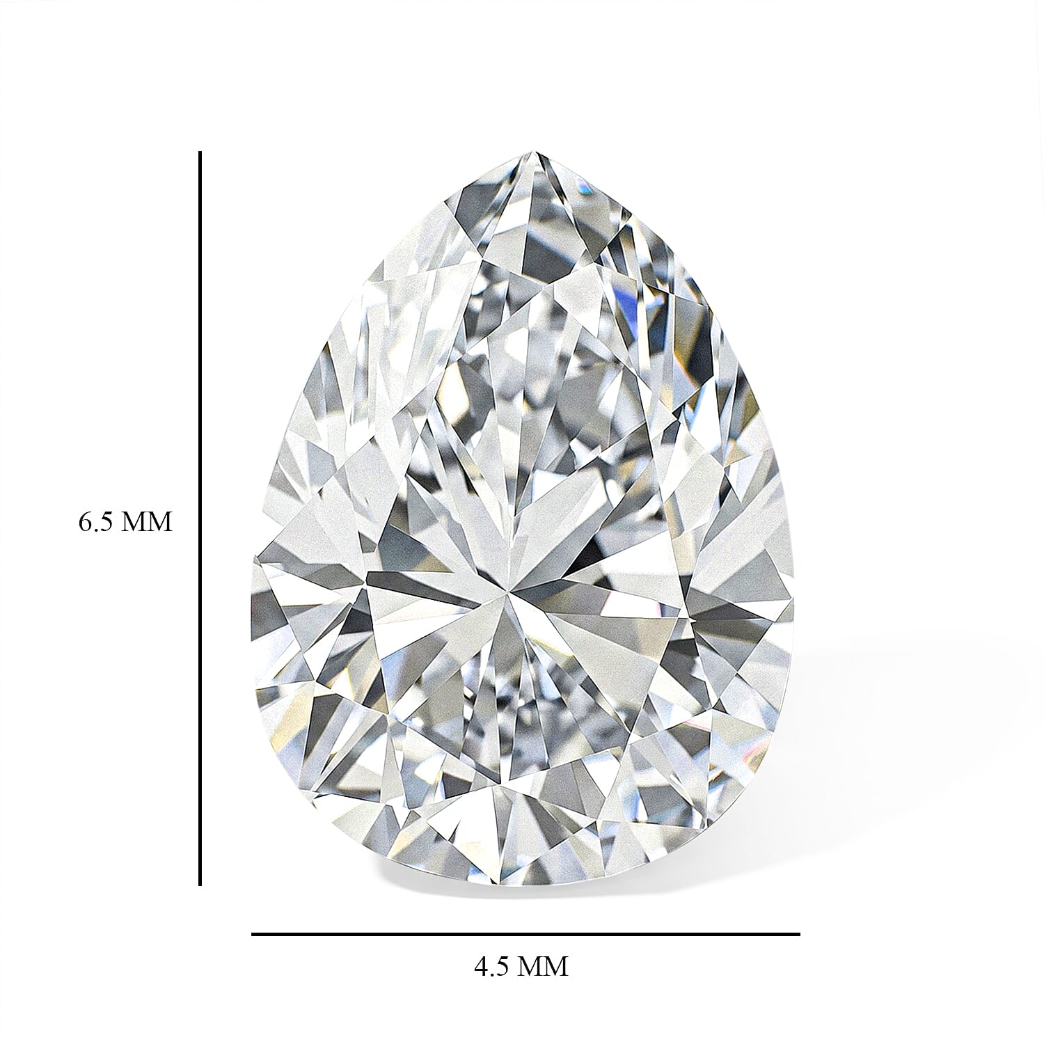 Diamond (H, VS2) (Pear 6.5x4.5mm) 0.60 ctw