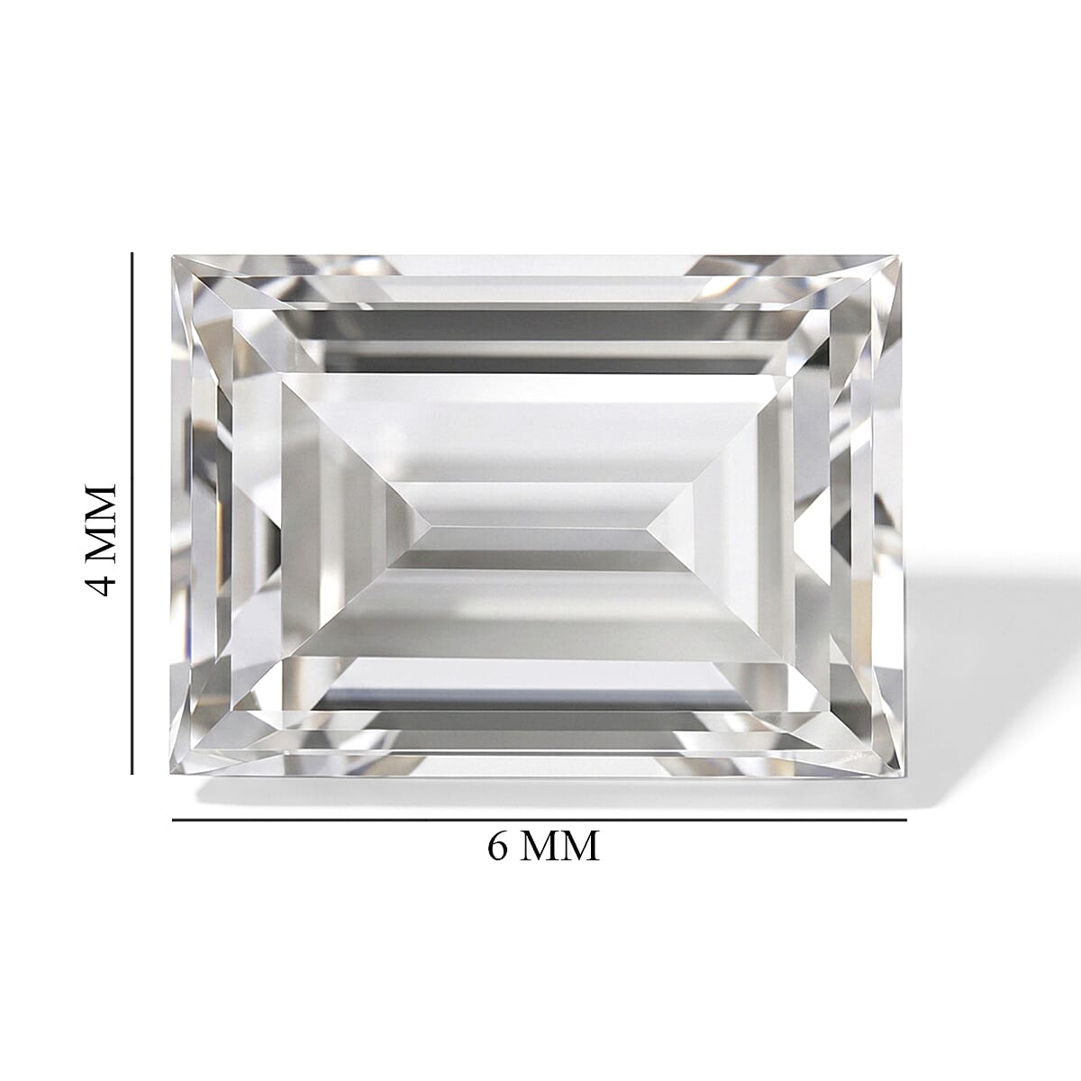 Diamond (G, SI1) (Emerald 6x4mm) 0.73 ctw