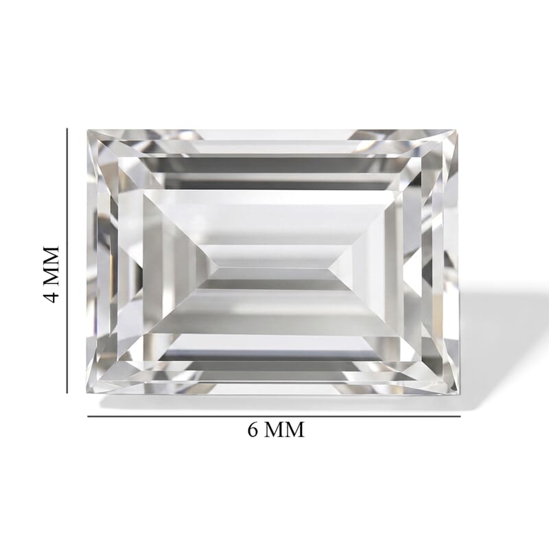 Diamond (G, SI1) (Emerald 6x4mm) 0.73 ctw