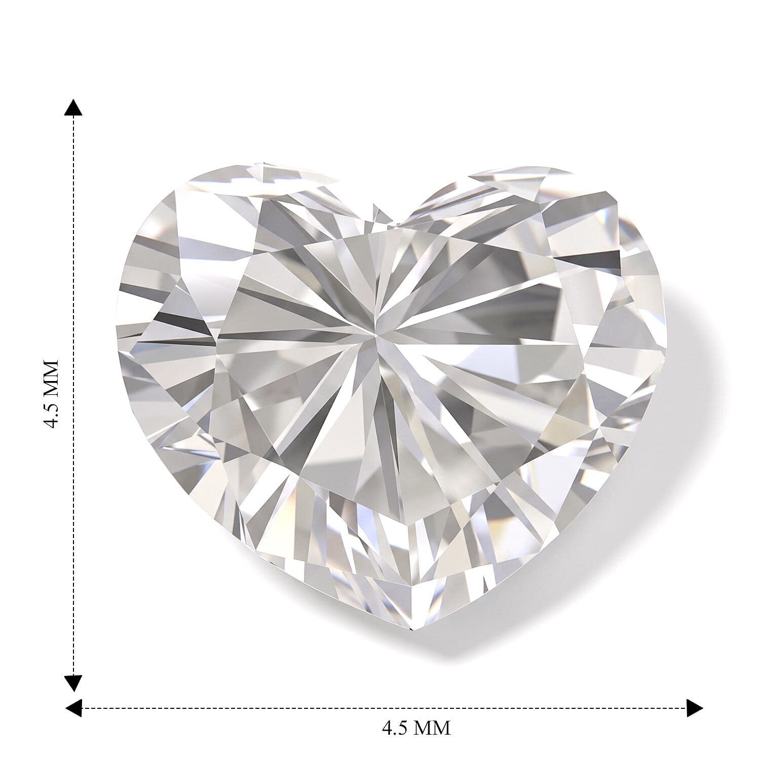 Diamond (F, VS1) (Hrt 4.5mm) 0.52 ctw