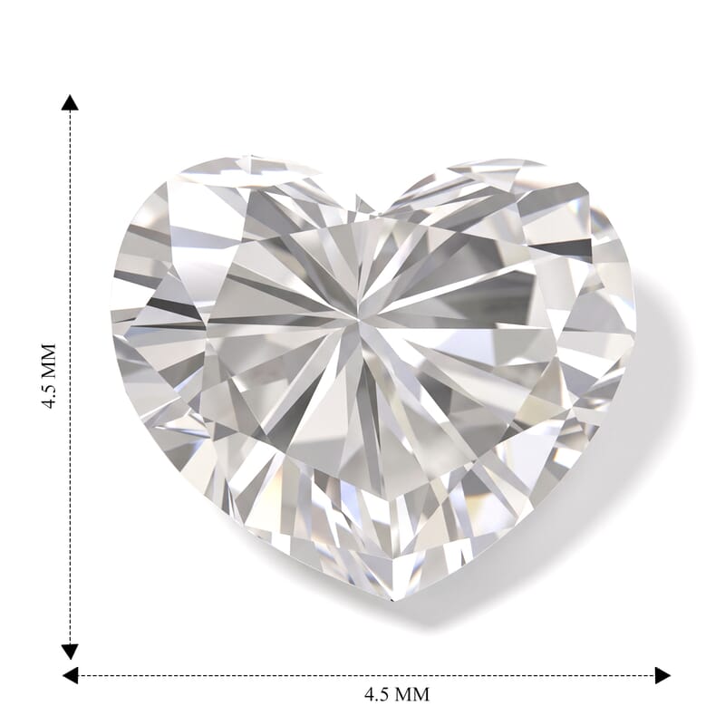 Diamond (F, VS1) (Hrt 4.5mm) 0.52 ctw