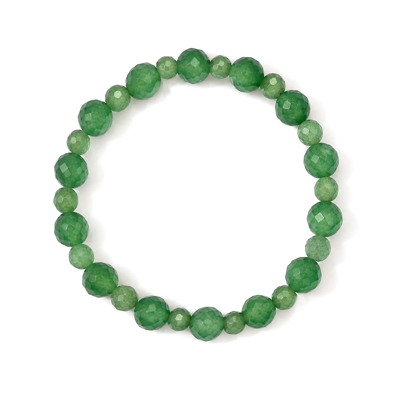 Green Aventurine 110.00 ctw Beaded Stretch Bracelet