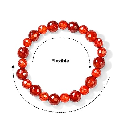 Carnelian 110.00 ctw Beaded Stretch Bracelet