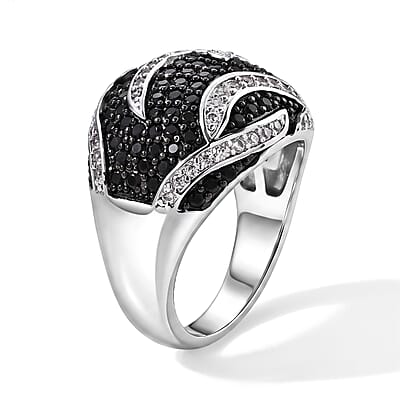 EverTrue Thai Black Spinel 1.25 ctw Ring in Dualtone (Size 5.0)