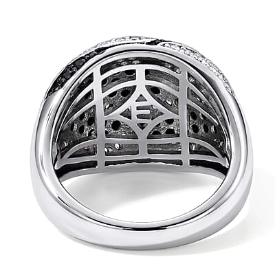 EverTrue Thai Black Spinel 1.25 ctw Ring in Dualtone (Size 5.0)