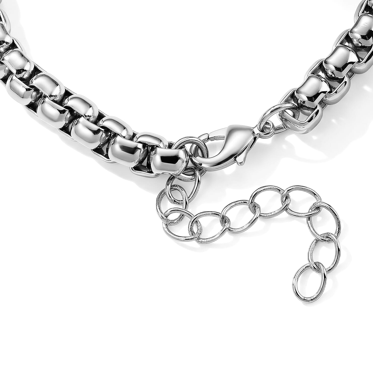 EverTrue Thai Black Spinel 6.90 ctw ID Bar Bracelet in Dualtone (8.00 In)