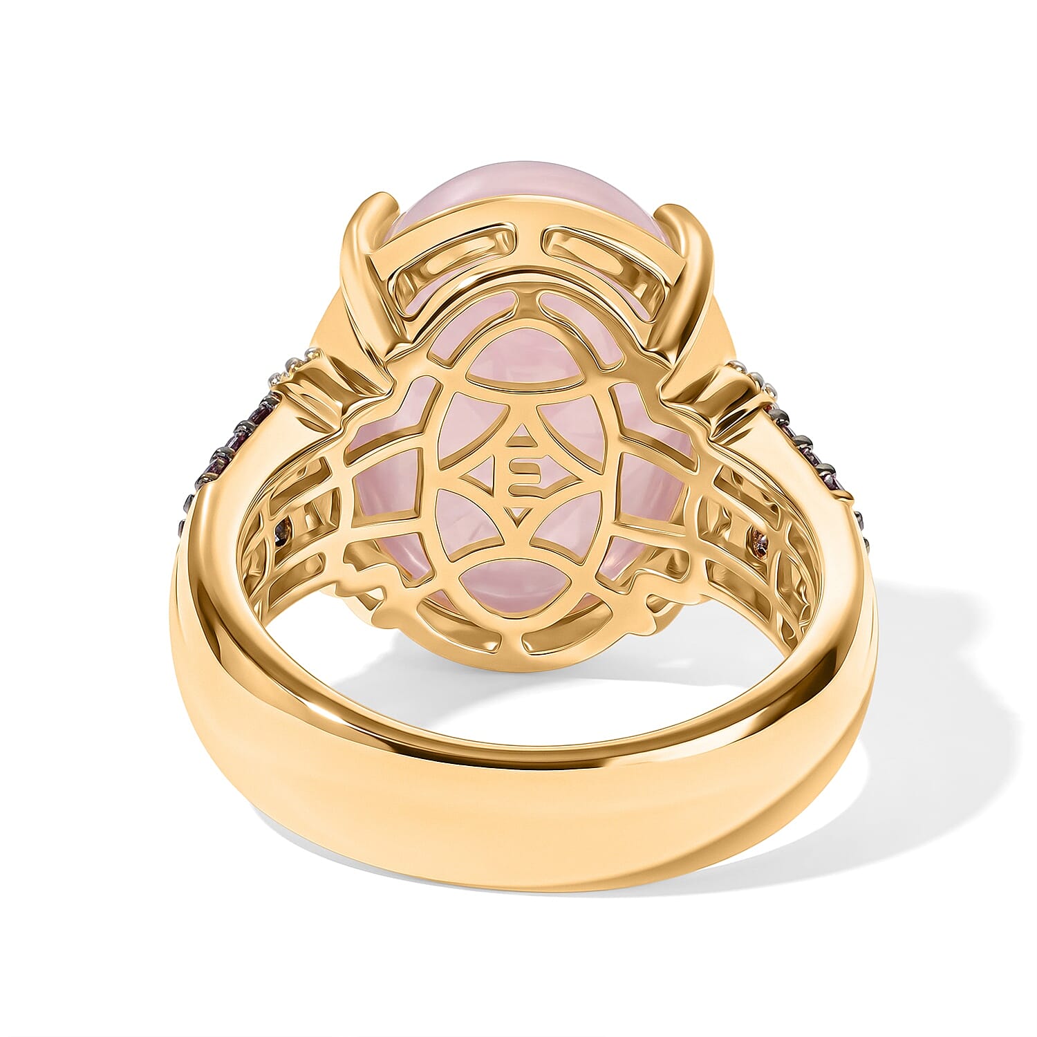 EverTrue Kunzite and Multi Gemstone 11.40 ctw Ring in 18K YG Plated (Size 6.0)