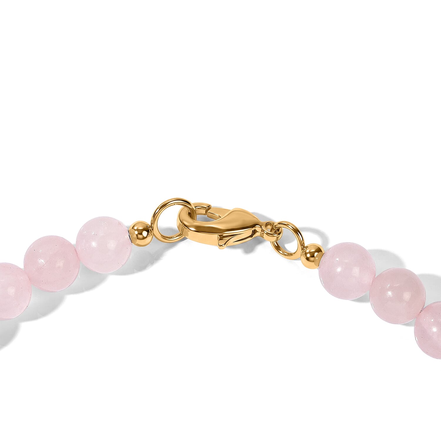EverTrue Kunzite and Rose Quartz 41.20 ctw Open Filligree Work Bracelet in 18K YG Plated (7.25 In)