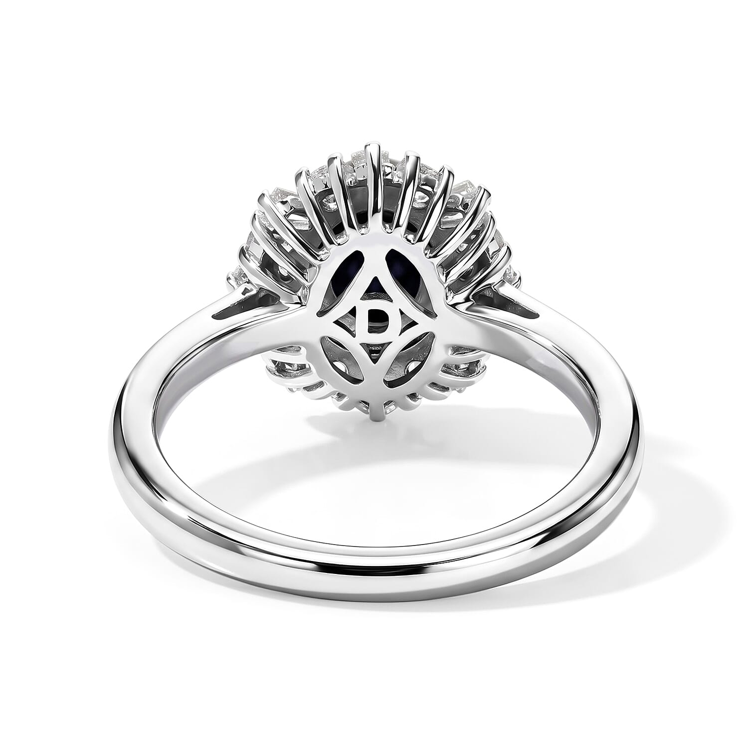 D'Joy Premium Blue Star Sapphire (DF) and Multi Gemstone 2.00 ctw Ring in Rhodium Over Sterling Silver (Size 5.0)