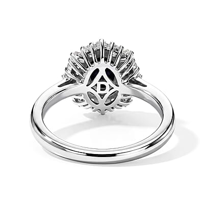 D'Joy Premium Blue Star Sapphire (DF) and Multi Gemstone 2.00 ctw Ring in Rhodium Over Sterling Silver (Size 5.0)