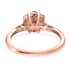 Luxoro 10K Rose Gold Natural Champagne Diamond Floral Ring, Diamond Floral Ring, Engagement Rings, Seven Stone Ring For Women, Promise Rings 0.50 ctw image number 4