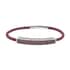 Mozambique Garnet and Braided Brown Genuine Leather Floral Framework Bracelet in Sterling Silver (6.50 In) 6.10 ctw image number 0