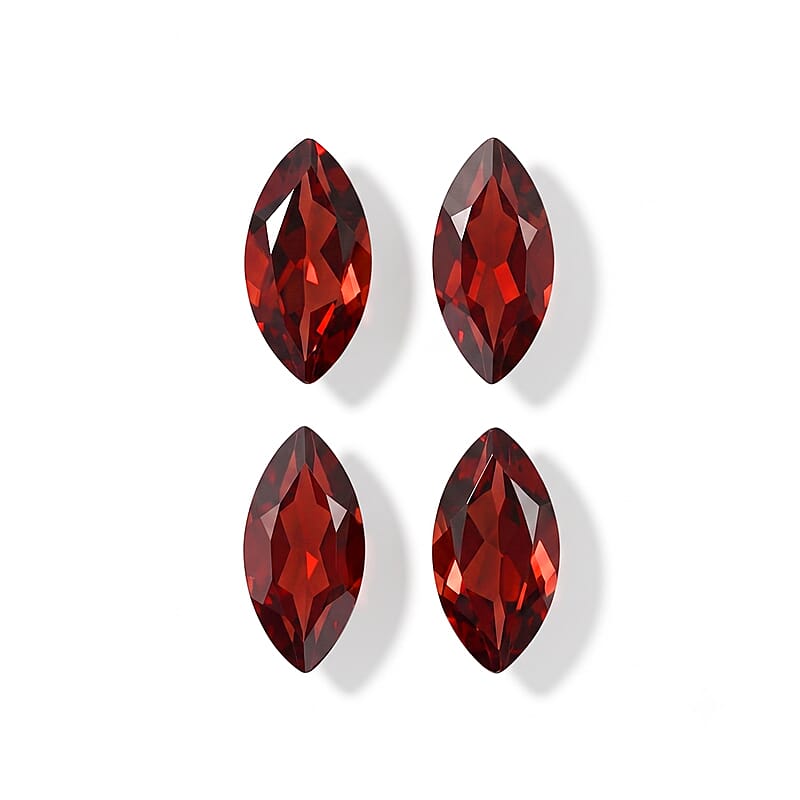 AA Red Garnet Set of 4 (Mrq 6x3 mm) 1.03 ctw