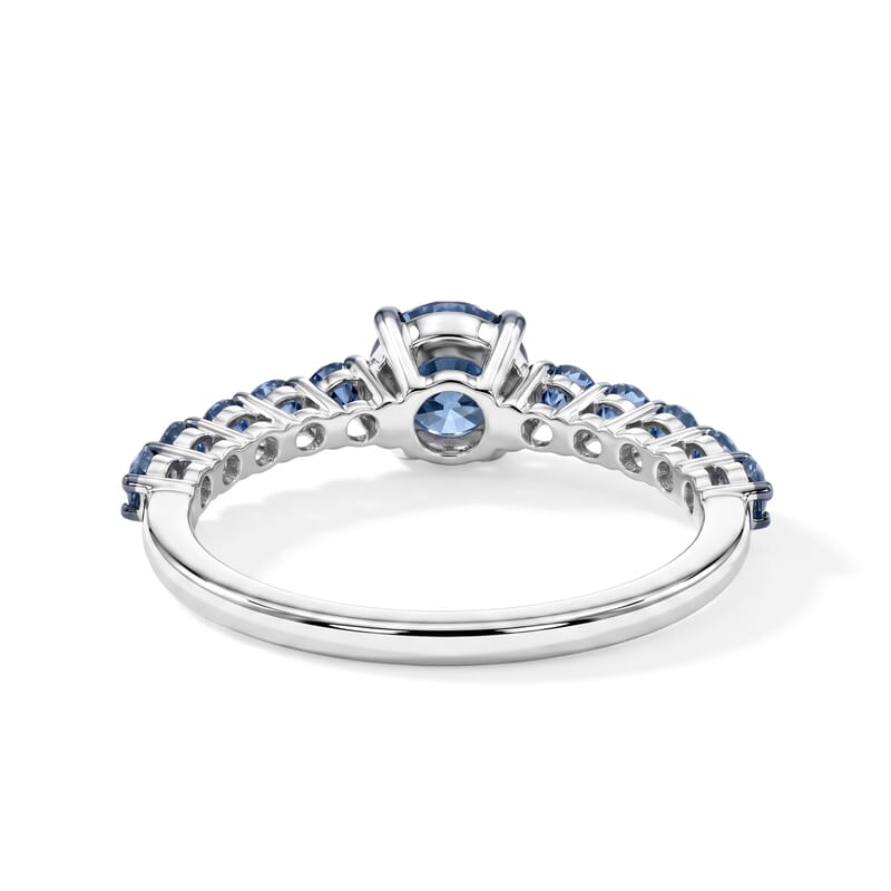 Luxuriant Lab Grown Blue Diamond (IR) VS-SI 1.50 ctw Ring in Rhodium Over Sterling Silver (Size 5.0)