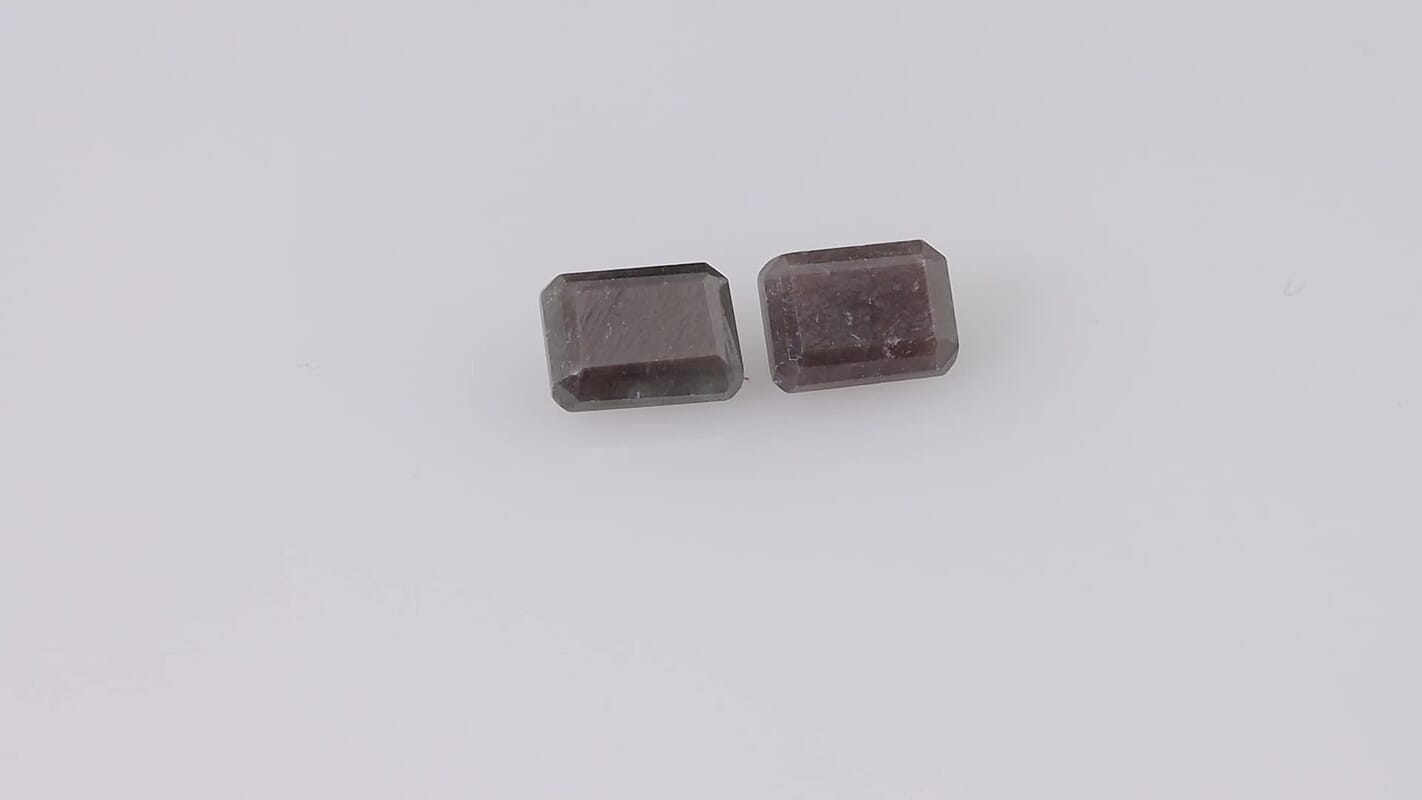 Silver Sapphire Set of 2 (Oct 7x5 mm) 2.50 ctw