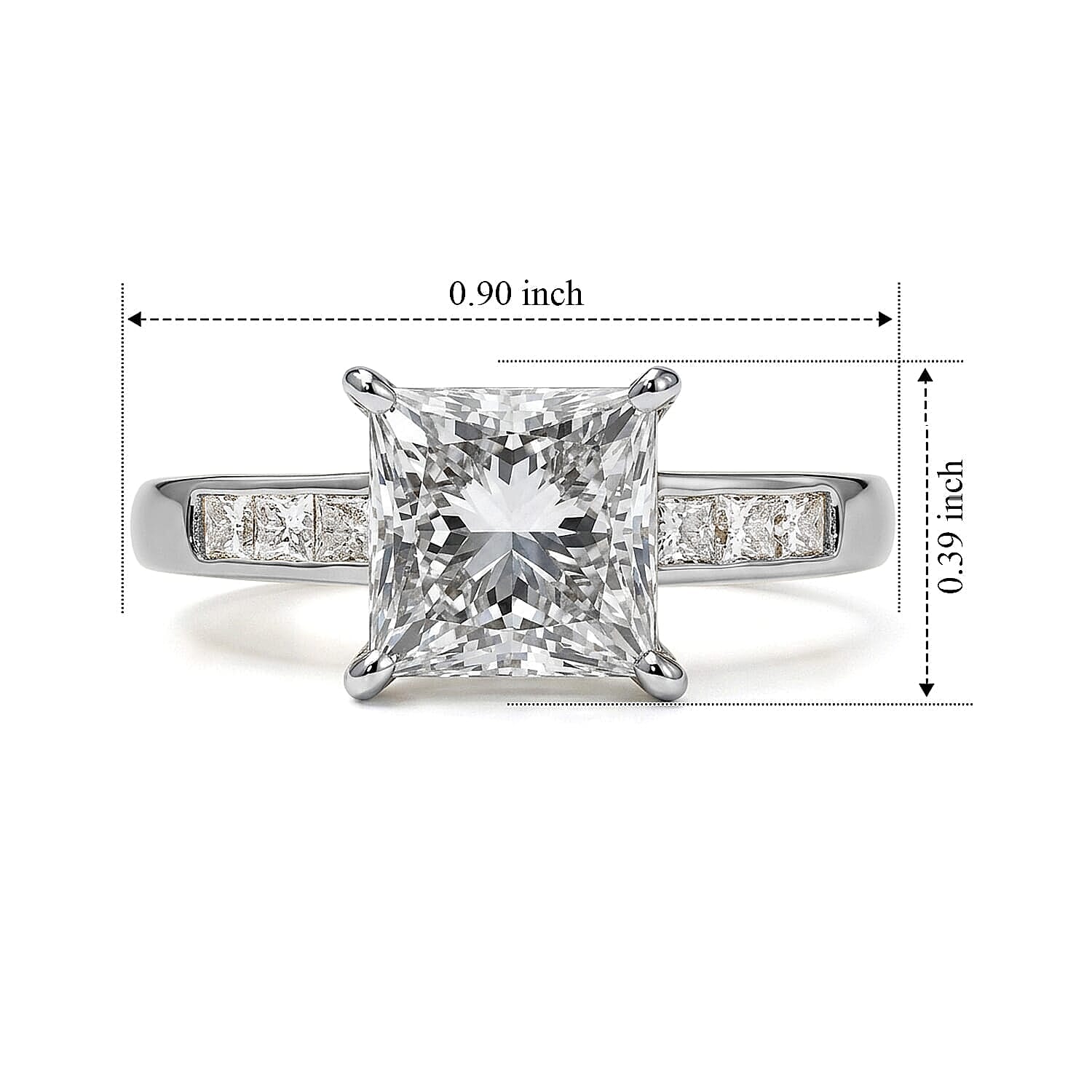 Luxuriant Lab Grown Diamond G-H VS 3.50 ctw Ring in 14K White Gold (Size  5.0)