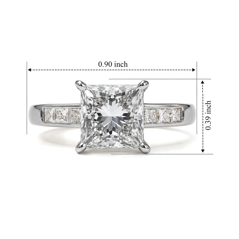 Luxuriant Lab Grown Diamond G-H VS 3.50 ctw Ring in 14K White Gold (Size  5.0)