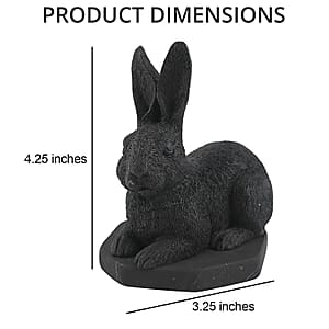 Rabbit Shungite Figurine, Home Decor Figurine, Decorative Figurine, Living Room Decor