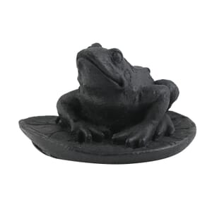 Frog on a Leaf Shungite Figurine 335.00ctw, Home Decor Figurine, Decorative Figurine, Living Room Decor