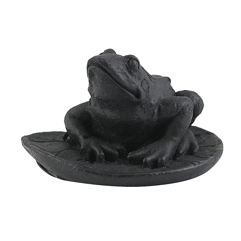 Frog on a Leaf Shungite Figurine 335.00ctw, Home Decor Figurine, Decorative Figurine, Living Room Decor