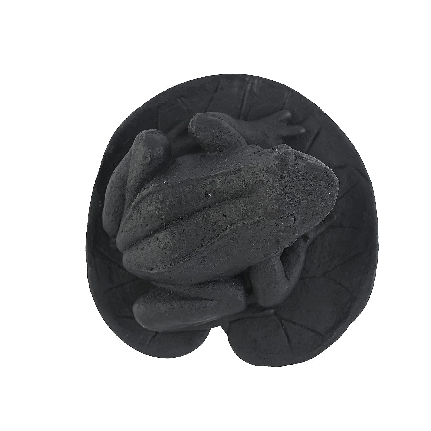 Frog on a Leaf Shungite Figurine 335.00ctw, Home Decor Figurine, Decorative Figurine, Living Room Decor