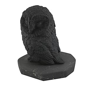 Owl Shungite Figurine, Home Decor Figurine, Decorative Figurine, Living Room Decor