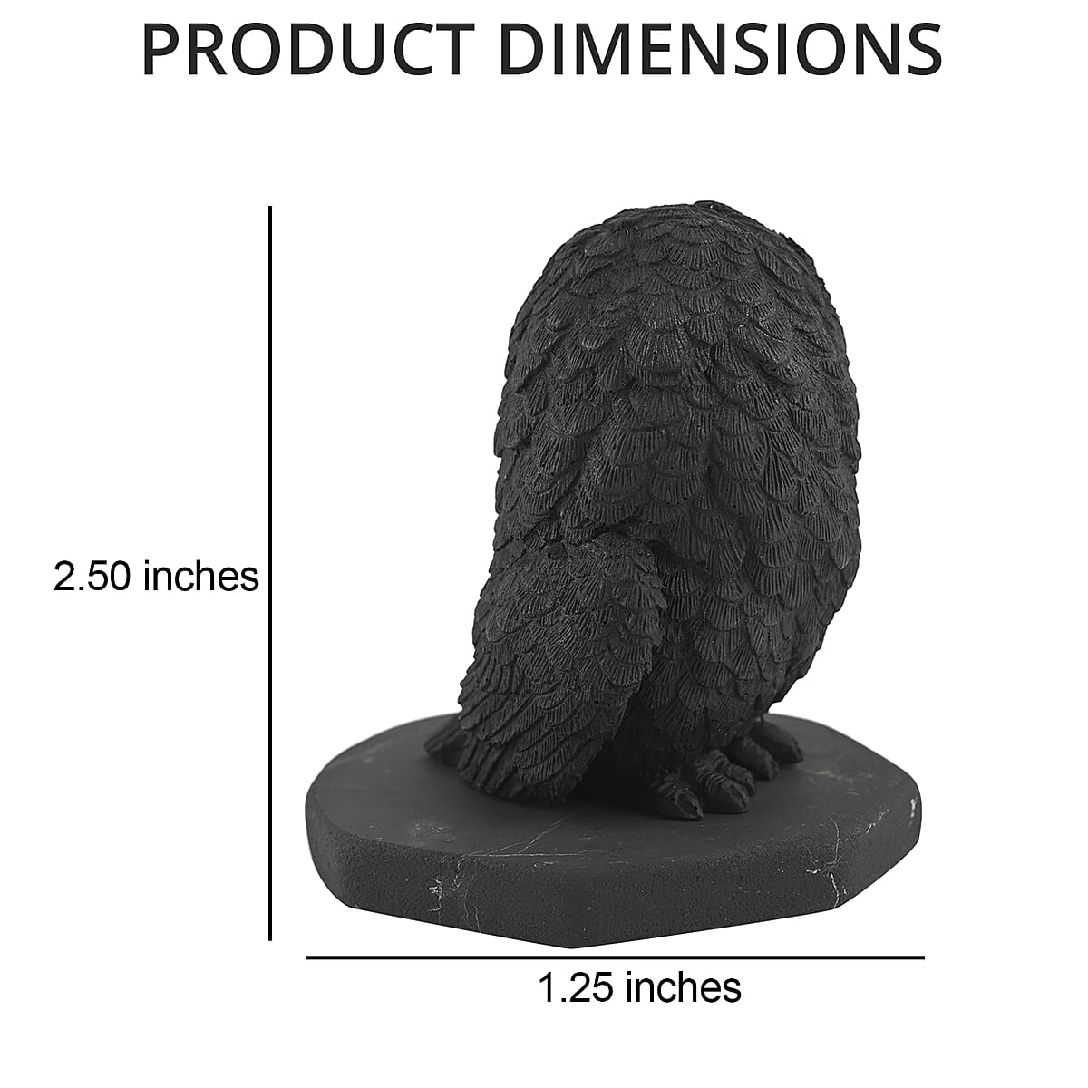 Owl Shungite Figurine, Home Decor Figurine, Decorative Figurine, Living Room Decor image number 3