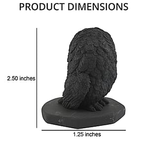 Owl Shungite Figurine, Home Decor Figurine, Decorative Figurine, Living Room Decor