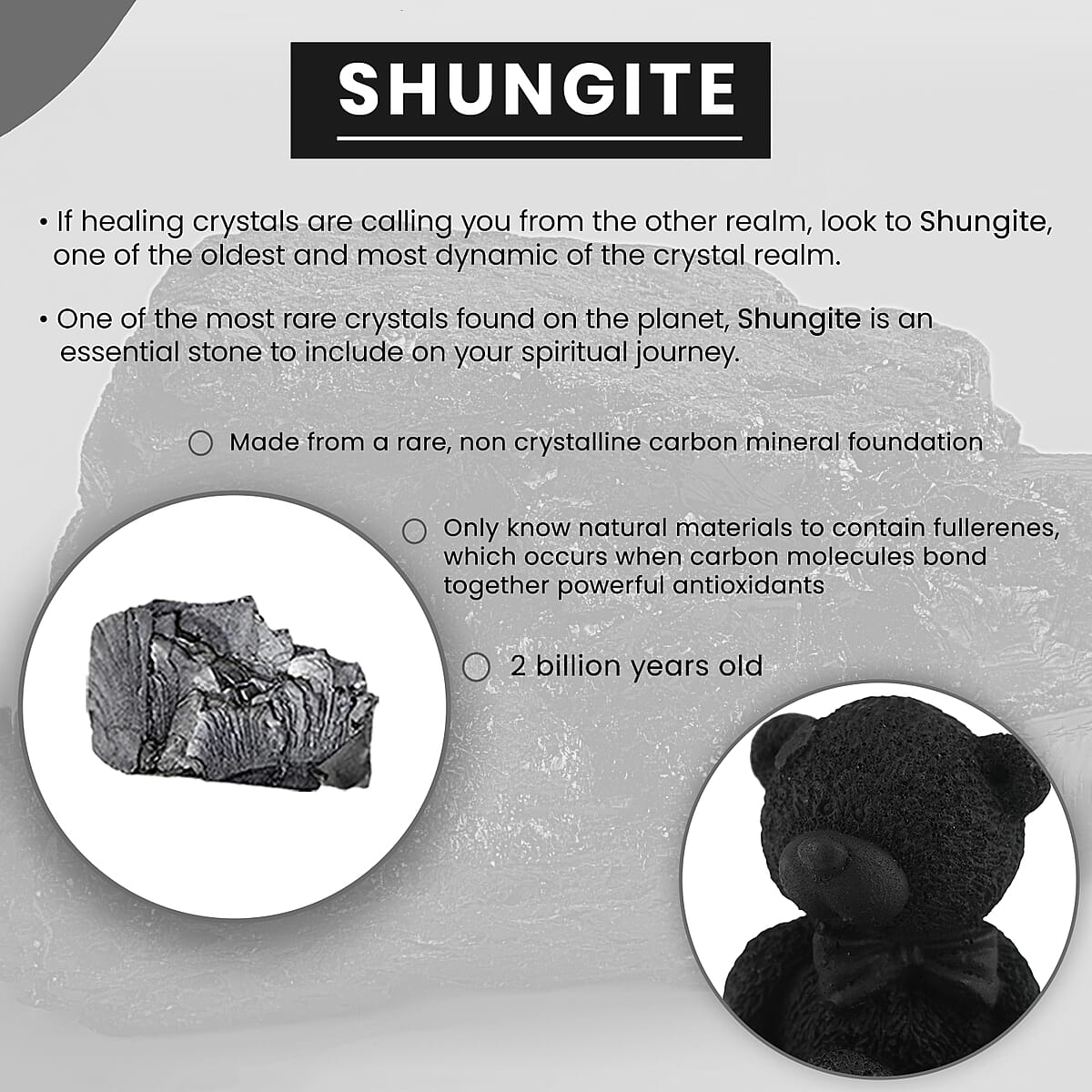 Teddy Bear Shungite Figurine, Home Decor Figurine, Decorative Figurine, Living Room Decor image number 2