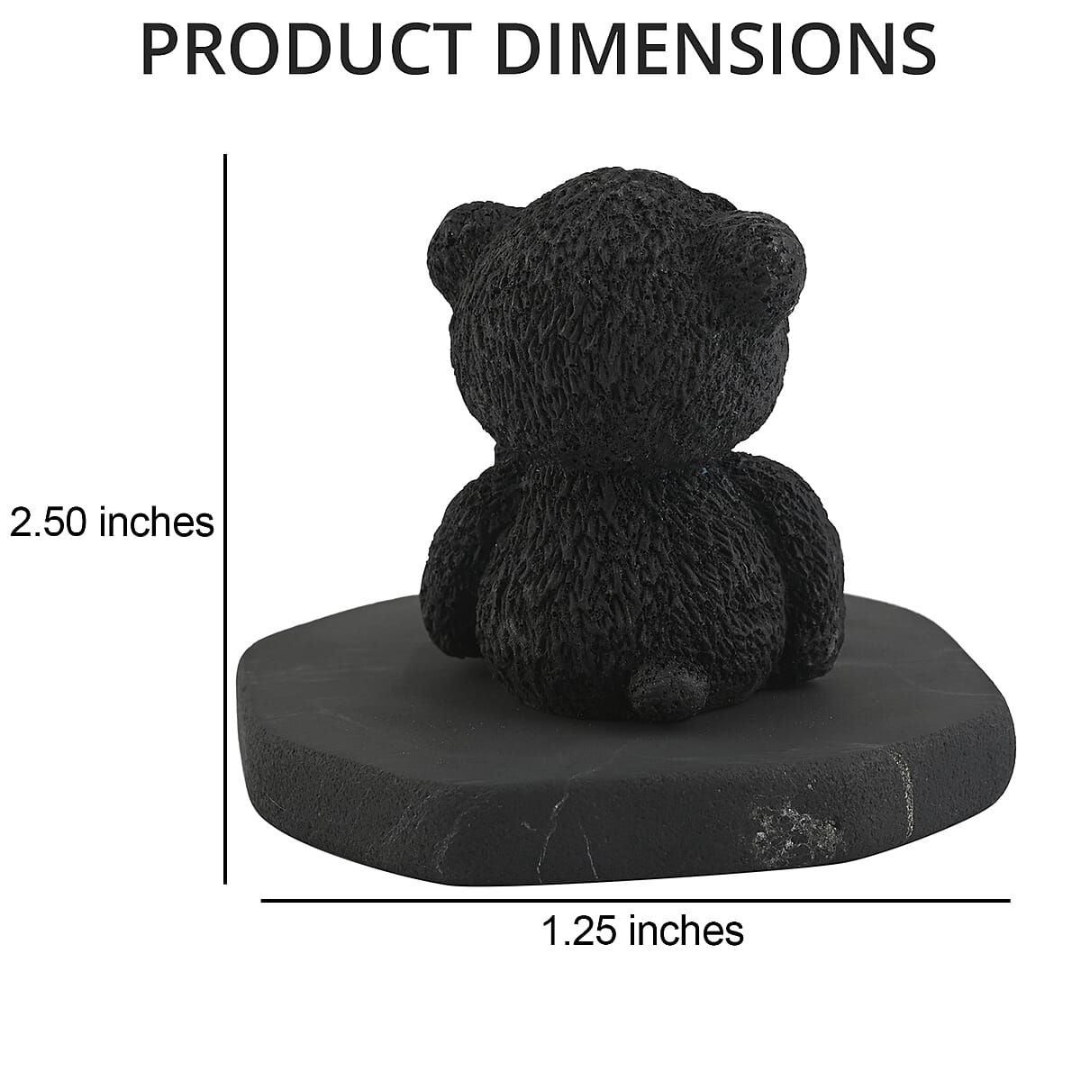 Teddy Bear Shungite Figurine, Home Decor Figurine, Decorative Figurine, Living Room Decor image number 3