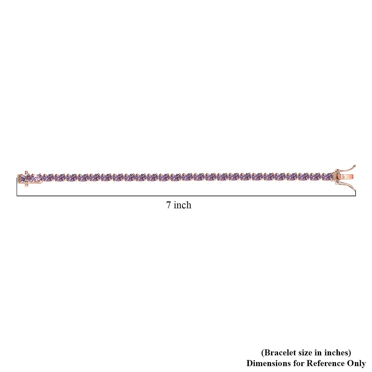 Buy Rose De France Amethyst 11.00 ctw Tennis Bracelet in