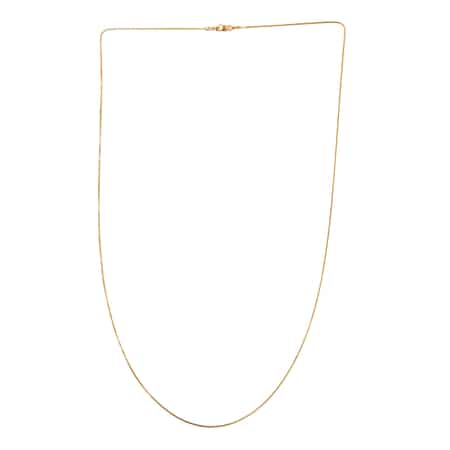 22K Yellow Gold Rectangular Box Chain Necklace 26 Inches 4.60 Grams image number 3