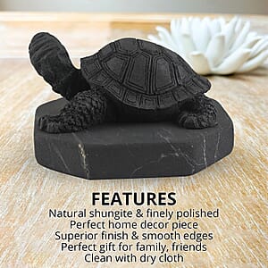 Turtle Shungite Figurine, Home Decor Figurine, Decorative Figurine, Living Room Decor