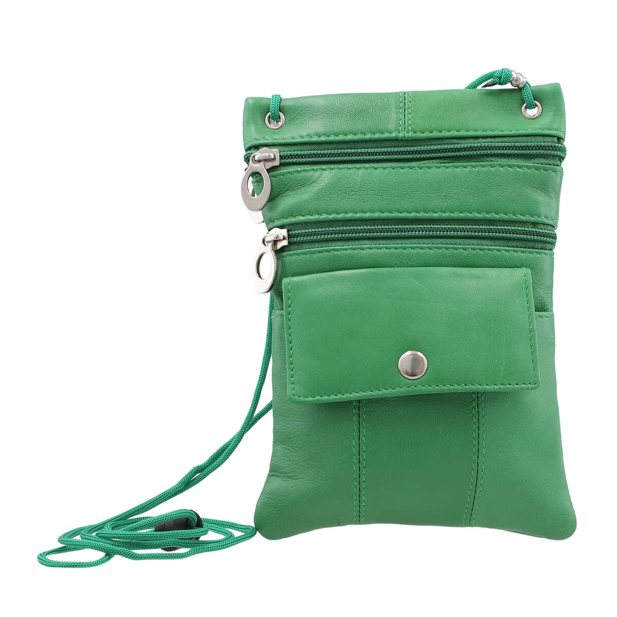 NEWAGE Green 100% Genuine Leather Crossbody Bag with Man-made Strap image number 0