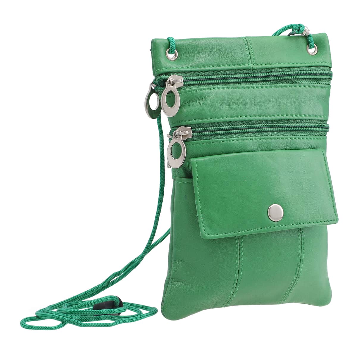 NEWAGE Green 100% Genuine Leather Crossbody Bag with Man-made Strap image number 2