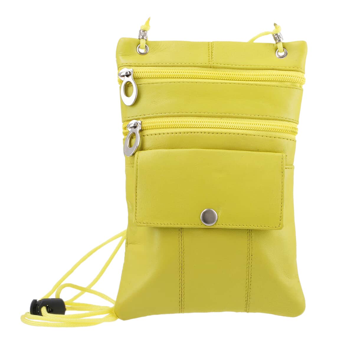 Newage Yellow 100% Genuine Leather Crossbody Bag with Man-made Strap image number 0
