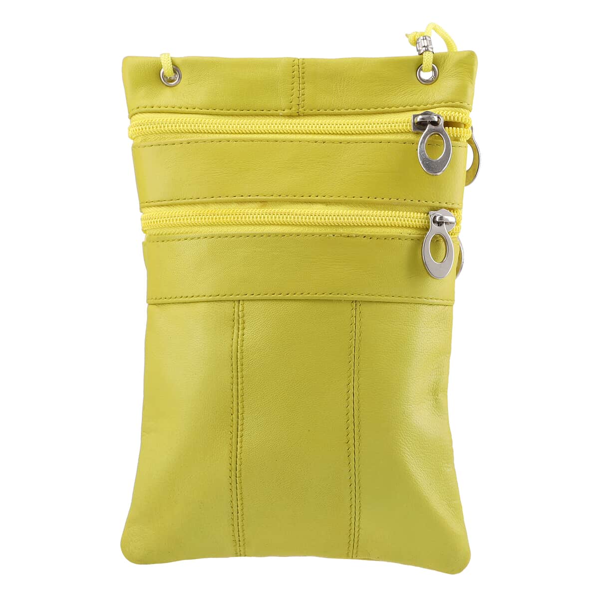 Newage Yellow 100% Genuine Leather Crossbody Bag with Man-made Strap image number 3