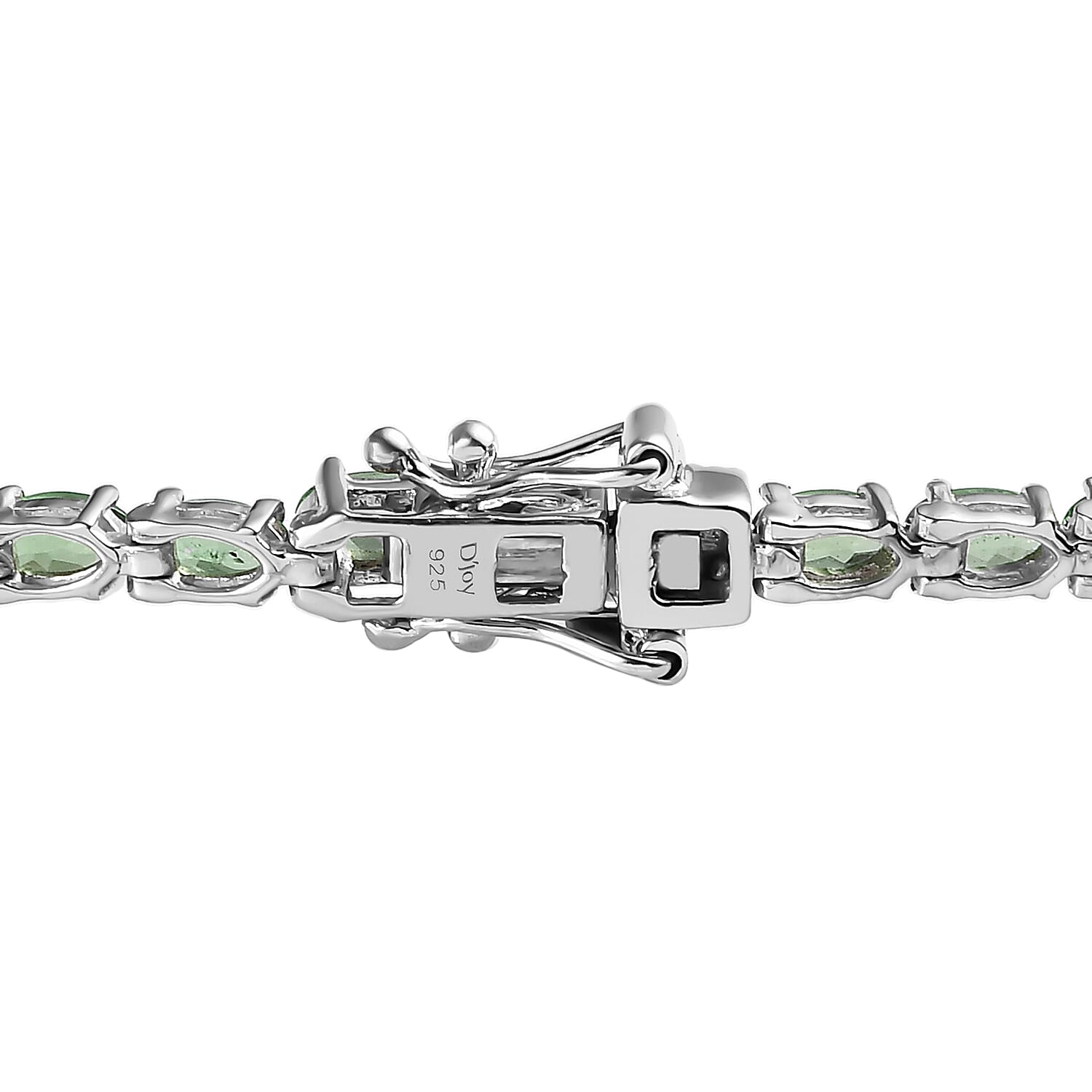 Natural Tsavorite Garnet Tennis Bracelet in Platinum Over Sterling Silver (6.50 In) 6.50 ctw