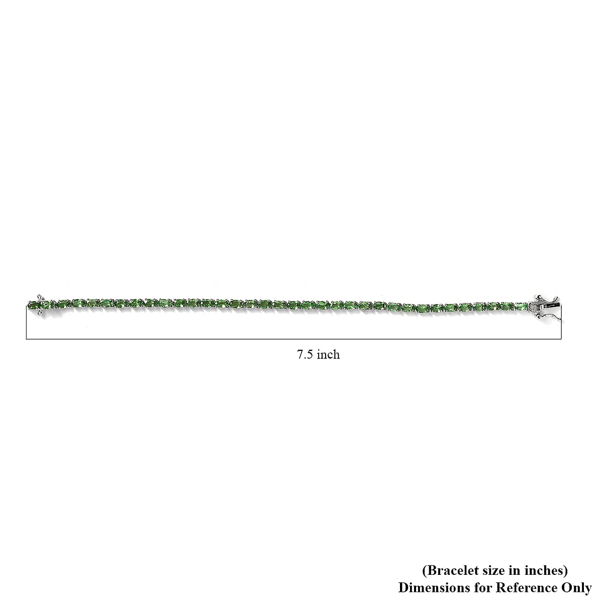 Natural Tsavorite Garnet Tennis Bracelet in Platinum Over Sterling Silver (7.25 In) 7.40 ctw image number 4