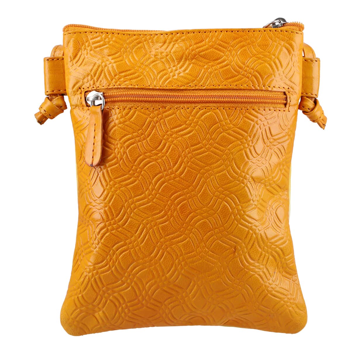 Vivid by Sukriti Yellow Traditional Camel Safari Pattern Hand Painted Genuine Leather Crossbody Bag image number 3
